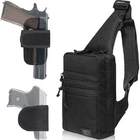 TECEUM Tactical Compact Sling Bag – CCW for Everyday – 10+ Styles – Shoulder Crossbody Bag for Concealed Carry of Handgun