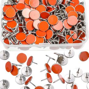 Epakh 200 Pack Reflective Tacks Trail Marking Tacks Glow Tacks Reflective Trail Markers Hunting Reflector Tacks Mark Trail Reflective Thumb Tacks for Hunting Hiking Camping Tree Stand (Orange)