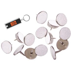 White Reflective Tacks (100 Pack) Trail Marking Tacks, Glow Tacks, Hiking Markers, Trail Marking Reflectors, Mark Trail Reflective Thumb Tacks for Hunting, White Tacks with Included LED Keychain Light in Saudi Arabia