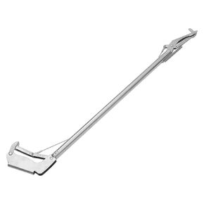 Mikikit Reptiles Snake Catcher, Stainless Steel Snake Stick Practical Snake Clamp Folding Snake Grabber with Lock Professional Snake Grabber Tool for Garden Yard Outdoor Folding Tool
