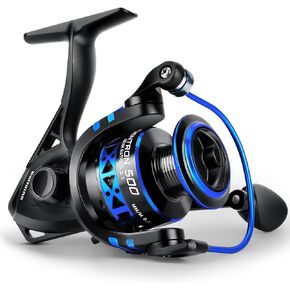 KastKing Centron & Centron Lite Spinning Reels, Size 500 is Perfect for Ice Fishing, Up to 17.5Lbs Max Drag, 5.2:1 Gear Ratio, Ultra Smooth Powerful, CNC Aluminum Spool, 9+1 BB Light Weight