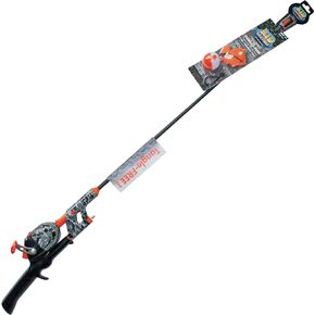 Kid Casters Black/Orange Camo No Tangle Fishing Combo with Bobber, Practice Casting Plug in Kuwait
