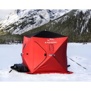 KAZINSKI Portable 3 Person Ice Fishing Tent Insulated Ice Fishing Shelter Thermal Ice Fishing Shanty with Insulated Layer for Ice Fishing Winter Fishing in Saudi Arabia
