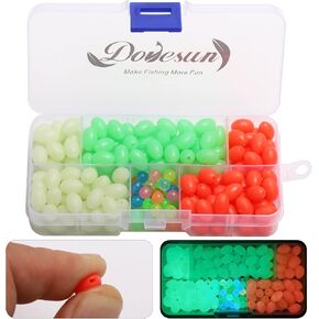 Dovesun Soft Rubber Fishing Beads Fishing Bait Eggs Accessories 7 Colors with Tackle-Box 0.23in(600pcs), 0.31in(250pcs), 0.39in(120pcs) in Kuwait