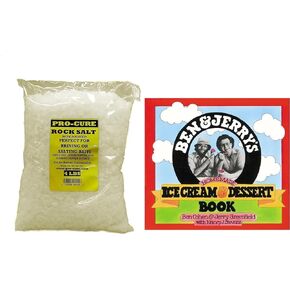 Pro-Cure Rock Salt Bulk in Poly Bag 4 Lb & Ben & Jerry's Homemade Ice Cream & Dessert Book