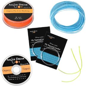 AnglerDream WF Fly Fishing Line Kit 1 2 3 4 5 6 7 8 9WT Fly Fishing Line Leader Braided Backing Fish Line