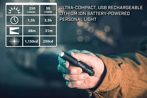 Streamlight 66608 MicroStream 250-Lumen EDC مصباح يدوي صغير الحجم للغاية مع بطارية USB قابلة لإعادة الشحن، عبوة بيع بالتجزئة شفافة، ذئب البراري in Saudi Arabia