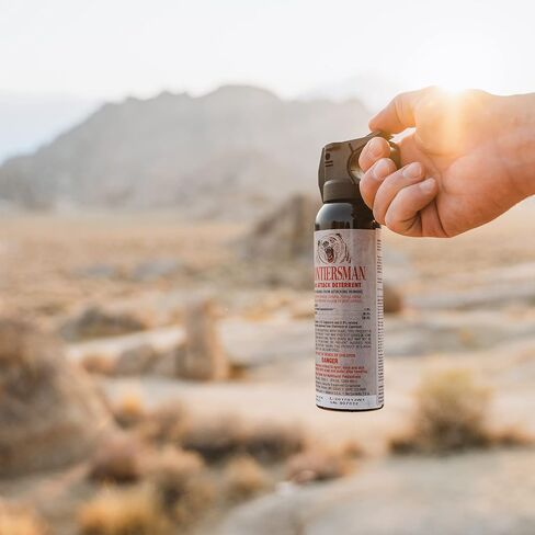 SABRE Frontiersman 7.9 fl oz. Bear Spray, Maximum Strength 2.0% Major Capsaicinoids, Powerful 30 ft. Range Bear Deterrent, Outdoor Camping & Hiking Protection, Quick Draw Holster & Multipack Options in Kuwait