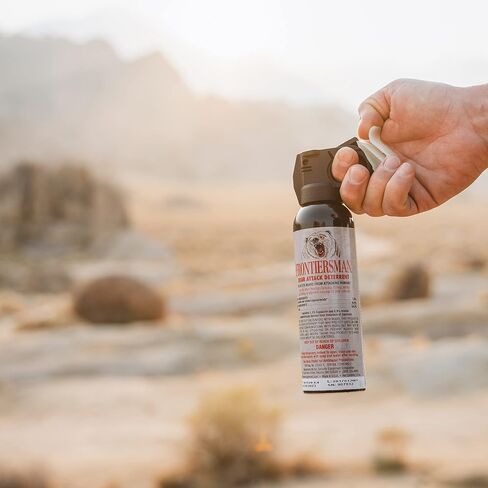 SABRE Frontiersman 7.9 fl oz. Bear Spray, Maximum Strength 2.0% Major Capsaicinoids, Powerful 30 ft. Range Bear Deterrent, Outdoor Camping & Hiking Protection, Quick Draw Holster & Multipack Options in Kuwait