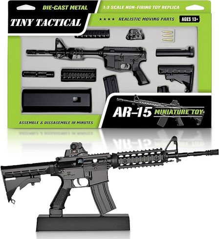 نموذج ايه ار مصغر من تايني تاكتيكال اسود | مجموعة بناء معدنية مصبوبة بمقياس 1:3 in Kuwait