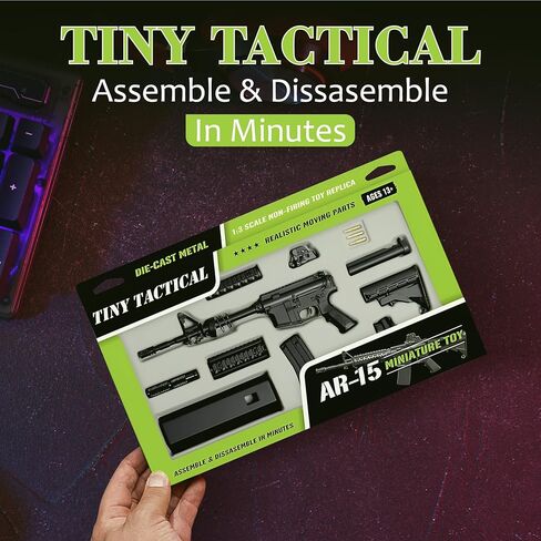 نموذج ايه ار مصغر من تايني تاكتيكال اسود | مجموعة بناء معدنية مصبوبة بمقياس 1:3 in Kuwait