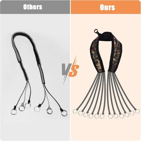 2 Pack Duck Hunting Accessories,Duck Strap Game Carrier 12 Drops Slip Knots,Duck Call Lanyard with 12 Adjustable Loops,Paracord Game Call Lanyard Extra Drops Goose Hanger for Outdoor Hunting Predator in Kuwait