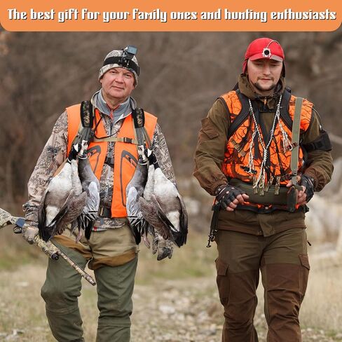 2 Pack Duck Hunting Accessories,Duck Strap Game Carrier 12 Drops Slip Knots,Duck Call Lanyard with 12 Adjustable Loops,Paracord Game Call Lanyard Extra Drops Goose Hanger for Outdoor Hunting Predator in Kuwait