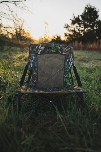 BOG Low Profile Turkey Ground Blind Chair with Rugged Construction, Aluminum Frame, Extended Seat Area, Quiet Setup, Breathable Textilene Fabric, and Carry Bag for Hunting, Shooting, and Outdoors in Kuwait