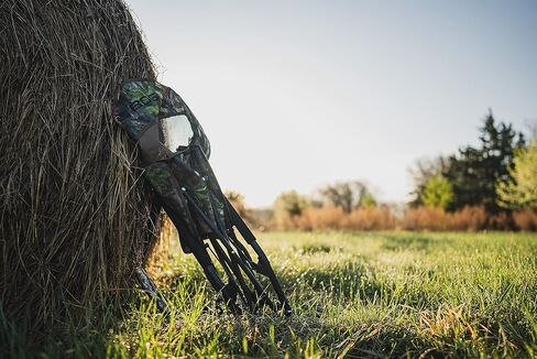 BOG Low Profile Turkey Ground Blind Chair with Rugged Construction, Aluminum Frame, Extended Seat Area, Quiet Setup, Breathable Textilene Fabric, and Carry Bag for Hunting, Shooting, and Outdoors in Kuwait