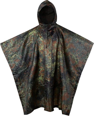 GRVCN Military Rain Poncho, Camouflage Raincoat Outdoor Waterproof Lightweight in Kuwait