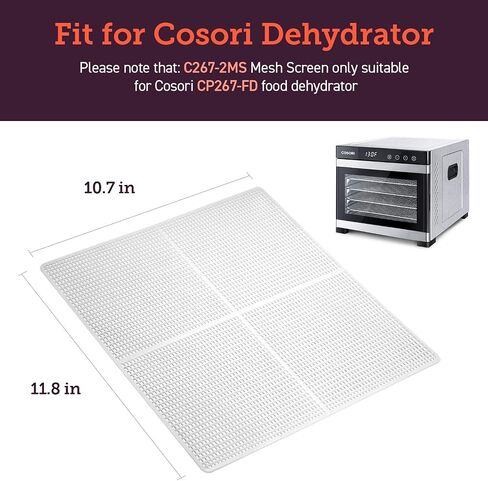 COSORI Food Dehydrator for Jerky, 176°F Temperature Control, 5 Stainless Steel Trays Dryer Machine, 4 Presets, 48H Timer, for Dog Treats, Meat, Fruit, Veggies, Snacks, Recipe Book Included in Saudi Arabia