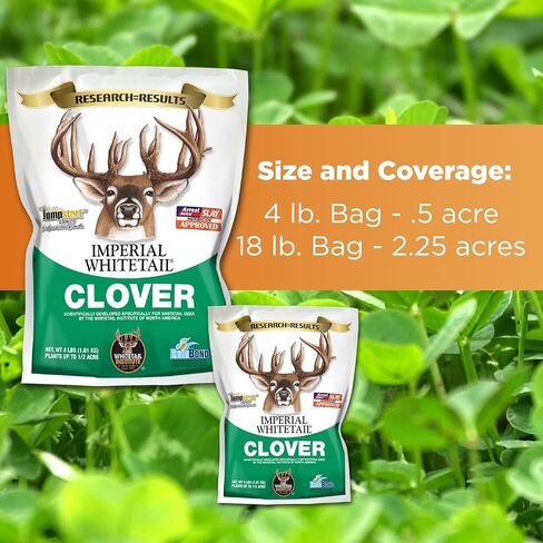 Whitetail Institute Imperial Clover Food Plot Seed (Spring and Fall Planting), 4-Pound (1/2 Acre) in Saudi Arabia