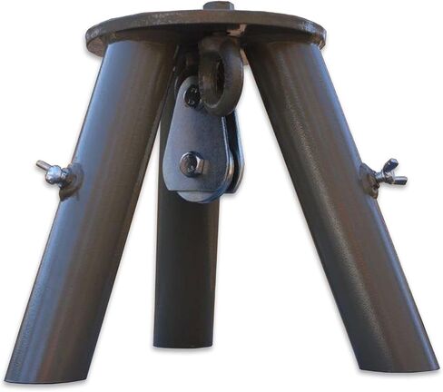 Boss Buck Tripod Header | Durable Steel Stable Versatile Tripod System with Plate Steel Top, 9-1/2" Pipe Legs | 1000 LB Pulley Included in Saudi Arabia