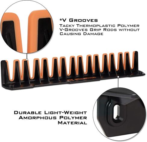 KastKing V15 Vertical Fishing Rod Holder, Black With Orange Rubber, 1 Pcs in Kuwait