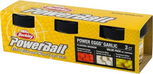 Berkley PowerBait Power Eggs Floating Mag Asst Fishing Bait, Assorted Colors, Irresistible Garlic Flavor, Natural Presentation, Ideal for Trout, Steelhead, Salmon and More in Saudi Arabia