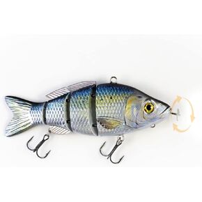 طُعم متحرك كلاسيكي مقاس 5.25 بوصة، طُعم صيد للسباحة الذاتية، قابل لإعادة الشحن عبر USB، جلد حقيقي ومحاكاة للسباحة in Kuwait