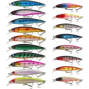 Fishing Lures Kit Set, Baits Tackle Including Crankbaits, Topwater Lures, Spinnerbaits, Worms, Jigs, Hooks, Tackle Box and More Fishing Gear Lures for Bass Trout in Saudi Arabia