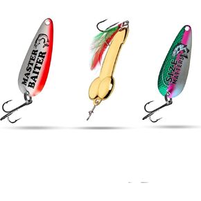 Funny Fishing Lure Gift for Men - Fishing Birthday - Master Baiter - Fishing Spoons - Dad Gifts - Perfect for Any Fisherman - Fishing Lures for Walleye and Pike - Spoon for Trout - Fishing Gag Gifts in Saudi Arabia