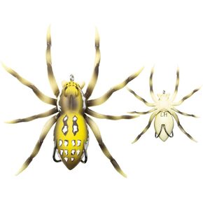 Lunkerhunt Phantom Spider Fishing Lure for Bass Fishing (2 Inch) | Spider Lure with Self-Righting Ballast for Natural Walking Action | Topwater Fishing Bait, Hollow Body Weedless
