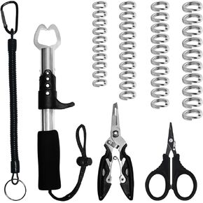 bumnay Fishing Tool Kit - Fishing Pliers Fish Lip Gripper,Muti-Function Fish Hook Remover,Split Ring,Fly Fishing Tools Set Gift for Men in Kuwait