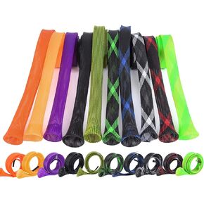 CAPACI الصيد رود كم مضفر شبكة قضيب حامي الصيد رود جورب غطاء القطب قفاز أدوات 10 قطعة in Kuwait