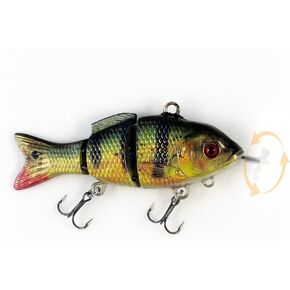 طُعم متحرك صغير مقاس 2.6 بوصة، طُعم صيد للسباحة الذاتية، قابل لإعادة الشحن عبر USB، جلد حقيقي ومحاكاة للسباحة in Kuwait