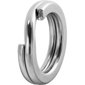 Dr.Fish Split Ring Stainless Steel Hyper Wire Flattened Fishing Lure Rings Heavy Duty Tackle Hook Line Connector Saltwater in Saudi Arabia