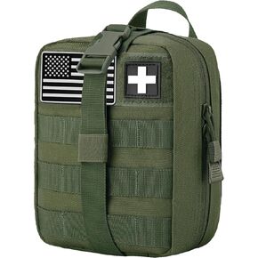 Molle ifak Pouch Empty First aid kit Bag for Outdoor Tactical Medical Pouch | Empty ETM Trauma Pouch Tear away Med bag Suitable for Backpack Belt Vest Car motorcycle Small Molly Med Case 600D nylon (RED) in Saudi Arabia