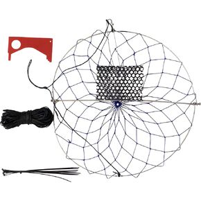 سينسوري 4 يو مصيدة سلطعون قابلة للطي مع حبل صب وصندوق طعم شبكي واداة قياس سرطان البحر وربطات بسحاب in Kuwait