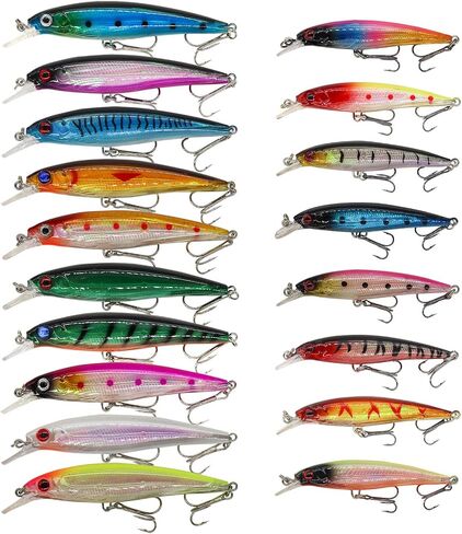 Fishing Lures Kit Set, Baits Tackle Including Crankbaits, Topwater Lures, Spinnerbaits, Worms, Jigs, Hooks, Tackle Box and More Fishing Gear Lures for Bass Trout in Saudi Arabia