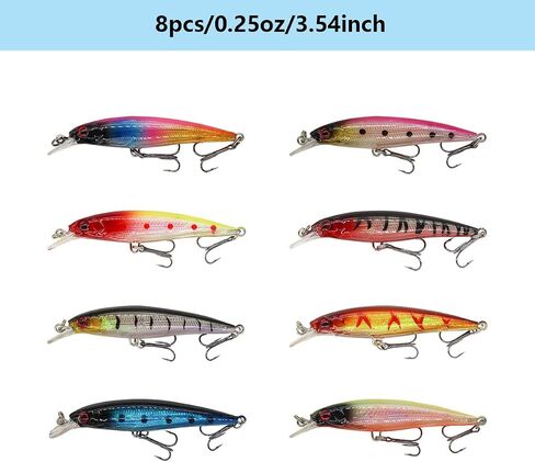 Fishing Lures Kit Set, Baits Tackle Including Crankbaits, Topwater Lures, Spinnerbaits, Worms, Jigs, Hooks, Tackle Box and More Fishing Gear Lures for Bass Trout in Saudi Arabia
