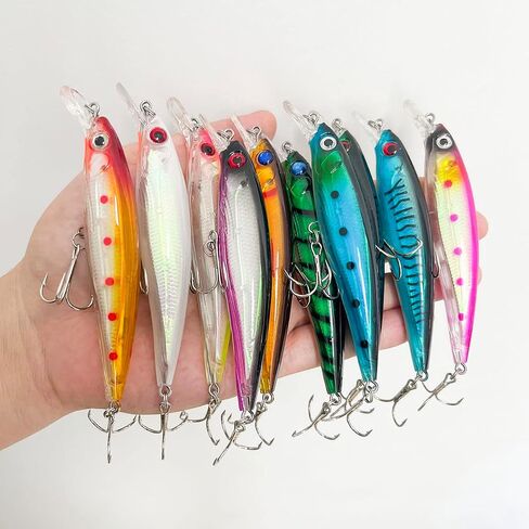 Fishing Lures Kit Set, Baits Tackle Including Crankbaits, Topwater Lures, Spinnerbaits, Worms, Jigs, Hooks, Tackle Box and More Fishing Gear Lures for Bass Trout in Saudi Arabia