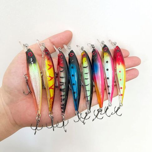 Fishing Lures Kit Set, Baits Tackle Including Crankbaits, Topwater Lures, Spinnerbaits, Worms, Jigs, Hooks, Tackle Box and More Fishing Gear Lures for Bass Trout in Saudi Arabia