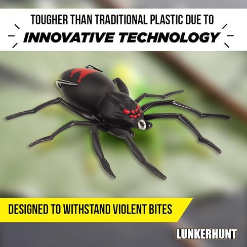 LUNKERHUNT Phantom Spider Lure for Bass Fishing (2.5 Inch) | Topwater Spider Fishing Lure with Natural Walking Action | Soft Hollow Body Weedless Hooks for Trout and Pike in Kuwait