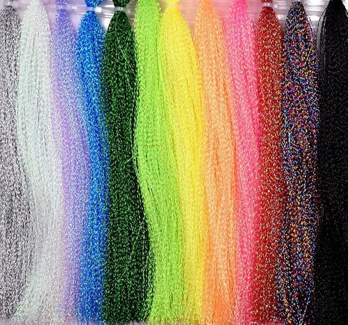 10 Pack Crystal Flash Line Fly Tying Material for Fishing Lure Flies in Saudi Arabia