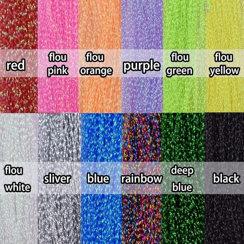 10 Pack Crystal Flash Line Fly Tying Material for Fishing Lure Flies in Saudi Arabia