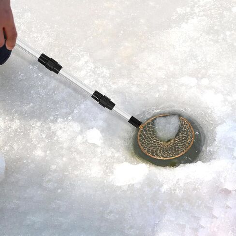 2 Pack Scalable Winter Ice Fishing Skimmer Scoop with Long Handle,Metal Ice Fishing Scooper,Ice Fishing Hole Scoop for Scooping Out Ice in Kuwait