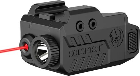 مصباح يدوي تكتيكي SOLOFISH 500lm متوافق مع السكة، شعاع أخضر/أحمر/أزرق ومجموعة LED بيضاء مع ستروب in Kuwait