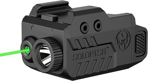 مصباح يدوي تكتيكي SOLOFISH 500lm متوافق مع السكة، شعاع أخضر/أحمر/أزرق ومجموعة LED بيضاء مع ستروب in Kuwait