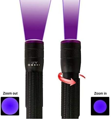 Riverruns UV Clear Glue Thick Thin Flew+UV Power 395nm Zoomable Pen Light for UV Glue Curing,Heads Bodies and Wings, Small Mini Stylus, IPX5 Water-Resistant in Saudi Arabia
