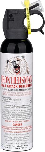 SABRE Frontiersman 9.2 oz. Bear Spray, Maximum Strength 2.0% Major Capsaicinoids, Powerful 35 ft. Range Bear Deterrent, Outdoor Camping & Hiking Protection, Quick Draw Holster & Multipack Options in Kuwait