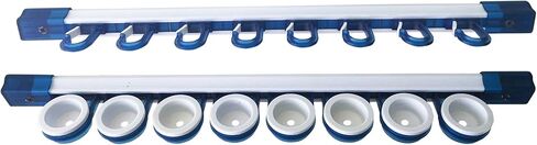 رف تخزين قضبان الصيد من Rush Creek Creations مزود بـ 10 قضبان للحائط أو السقف، حامل لقضبان الصيد عموديًا أو أفقيًا بسعة 10 قضبان، فضي وأسود in Kuwait