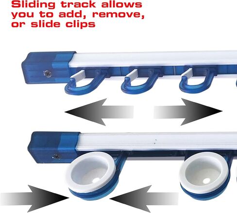 رف تخزين قضبان الصيد من Rush Creek Creations مزود بـ 10 قضبان للحائط أو السقف، حامل لقضبان الصيد عموديًا أو أفقيًا بسعة 10 قضبان، فضي وأسود in Kuwait