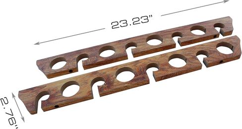 رف تخزين قضبان الصيد من Rush Creek Creations مزود بـ 8 قضبان للحائط أو السقف، حامل لقضبان الصيد عموديًا أو أفقيًا بسعة 8 قضبان، أسود in Kuwait